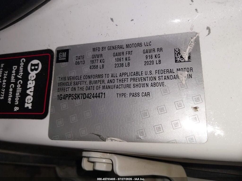 1G4PP5SK7D4244471 2013 BUICK VERANO photo no. 9