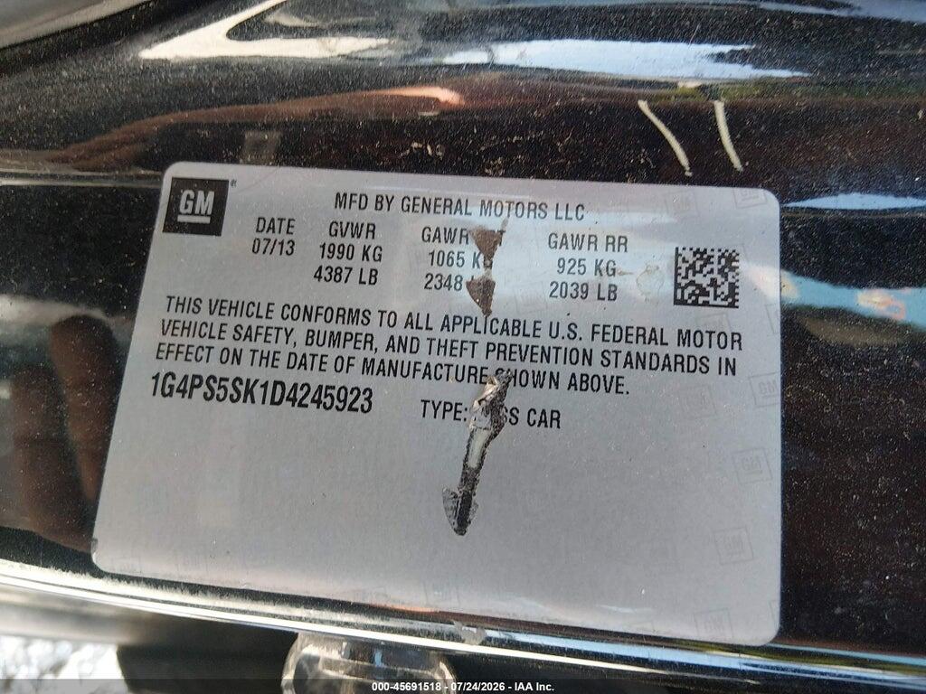 1G4PS5SK1D4245923 2013 BUICK VERANO photo no. 9
