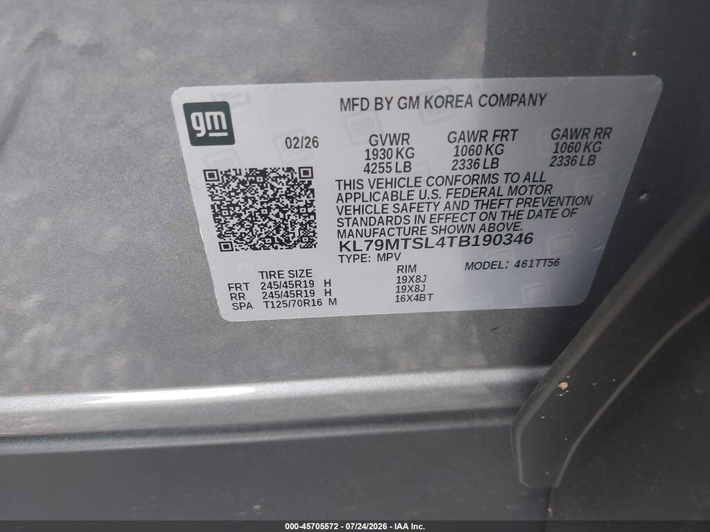 KL79MTSL4TB190346 2026 CHEVROLET TRAILBLAZER photo no. 9