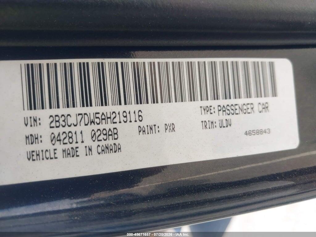 2B3CJ7DW5AH219116 2010 DODGE CHALLENGER photo no. 9