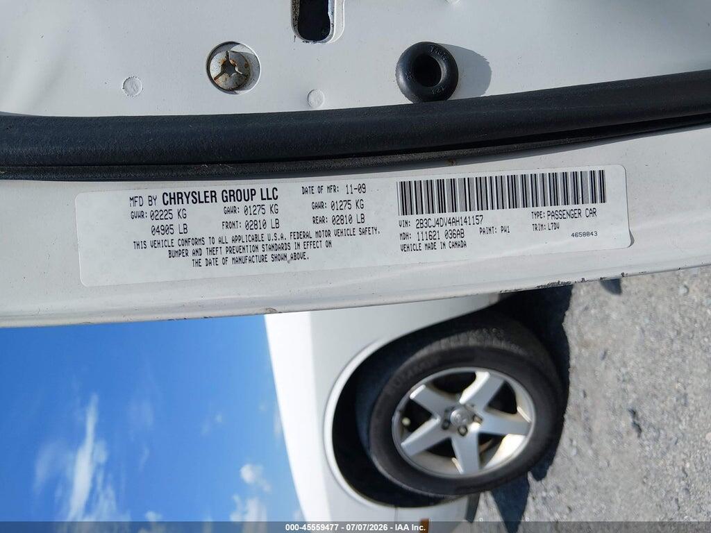 2B3CJ4DV4AH141157 2010 DODGE CHALLENGER photo no. 9