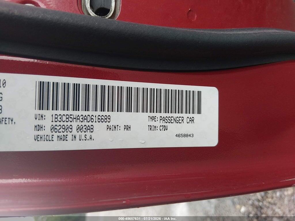 1B3CB5HA3AD616689 2010 DODGE CALIBER photo no. 9