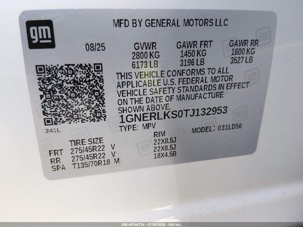 1GNERLKS0TJ132953 2026 CHEVROLET TRAVERSE photo no. 9