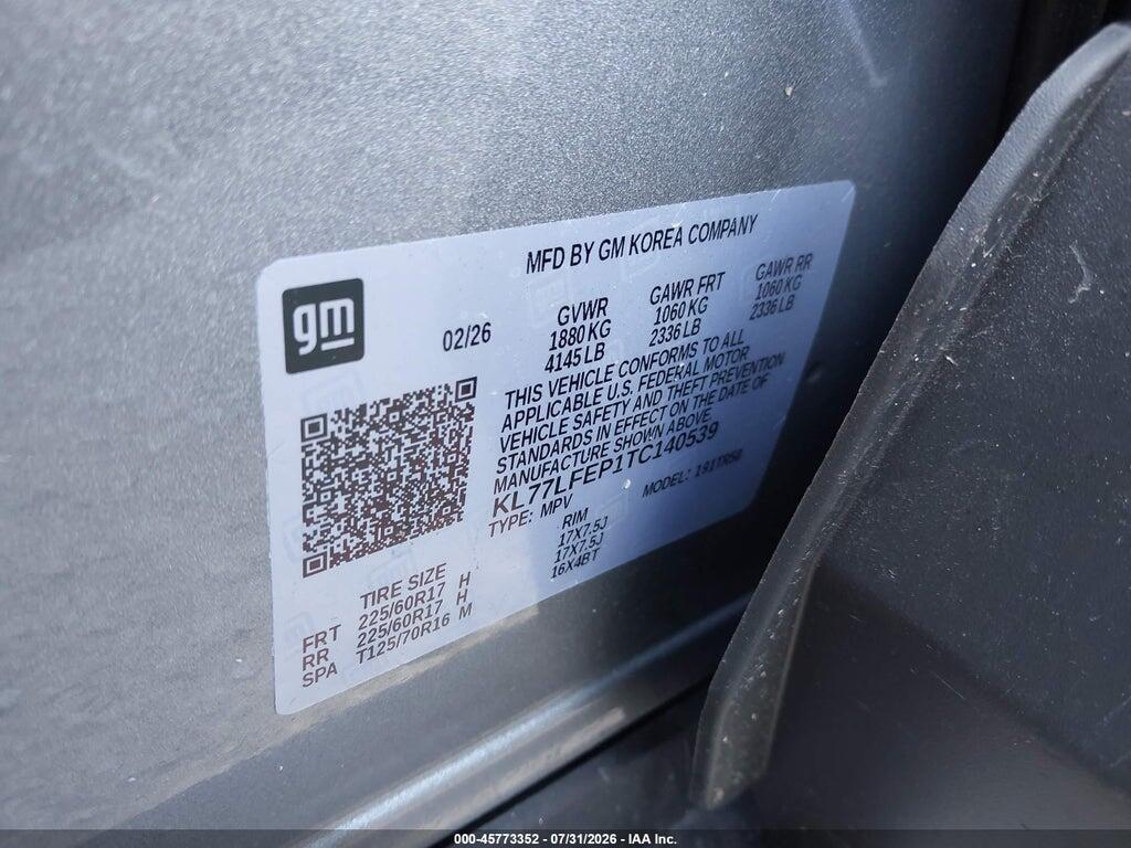 KL77LFEP1TC140539 2026 CHEVROLET TRAX photo no. 9