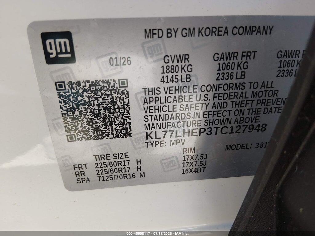 KL77LHEP3TC127948 2026 CHEVROLET TRAX photo no. 9
