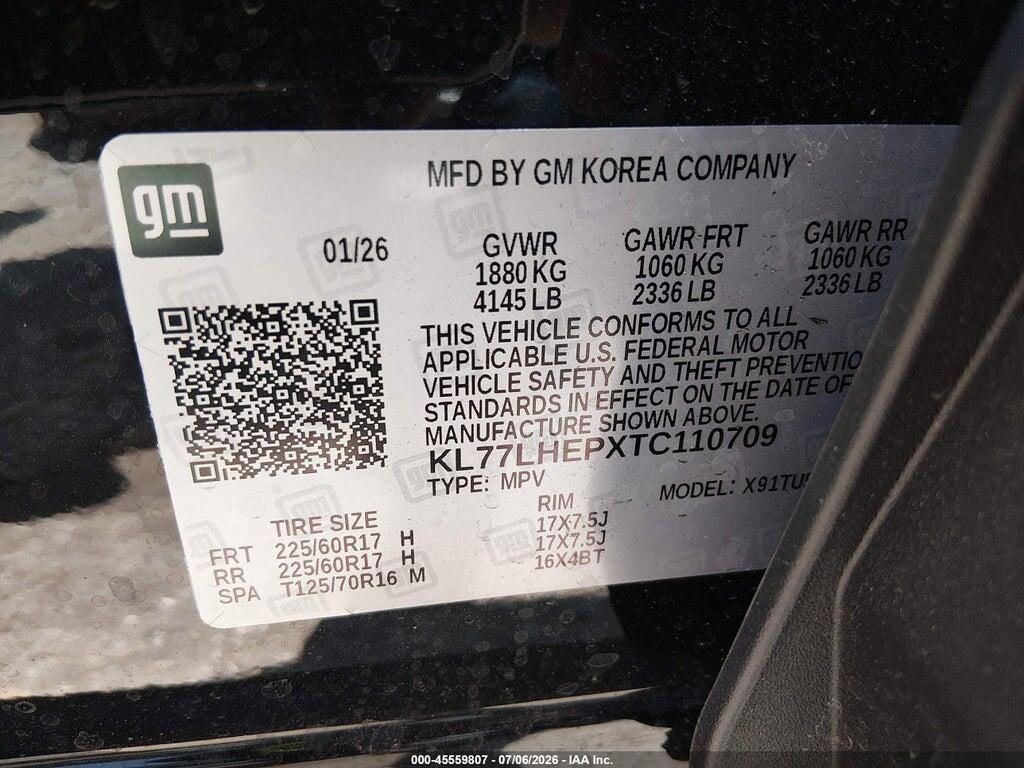 KL77LHEPXTC110709 2026 CHEVROLET TRAX photo no. 9