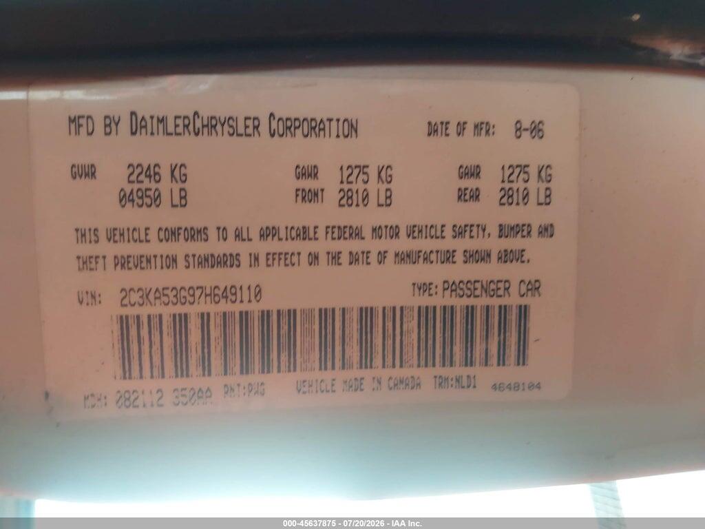 2C3KA53G97H649110 2007 CHRYSLER 300 photo no. 9