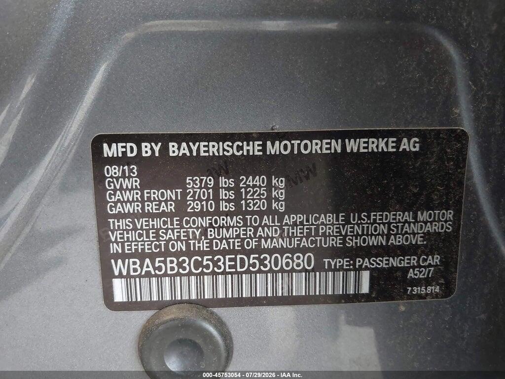 WBA5B3C53ED530680 2014 BMW 535I photo no. 9