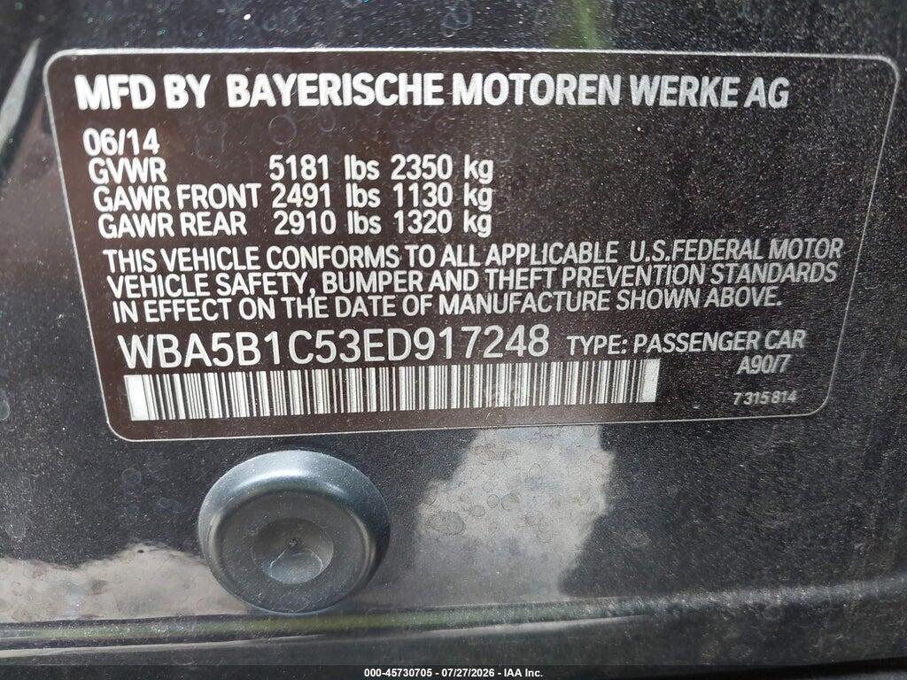 WBA5B1C53ED917248 2014 BMW 535I photo no. 9
