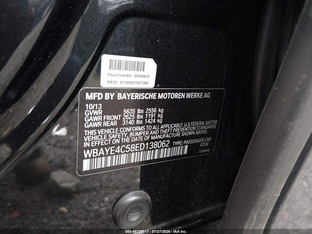 WBAYE4C58ED138062 2014 BMW 740LI photo no. 9