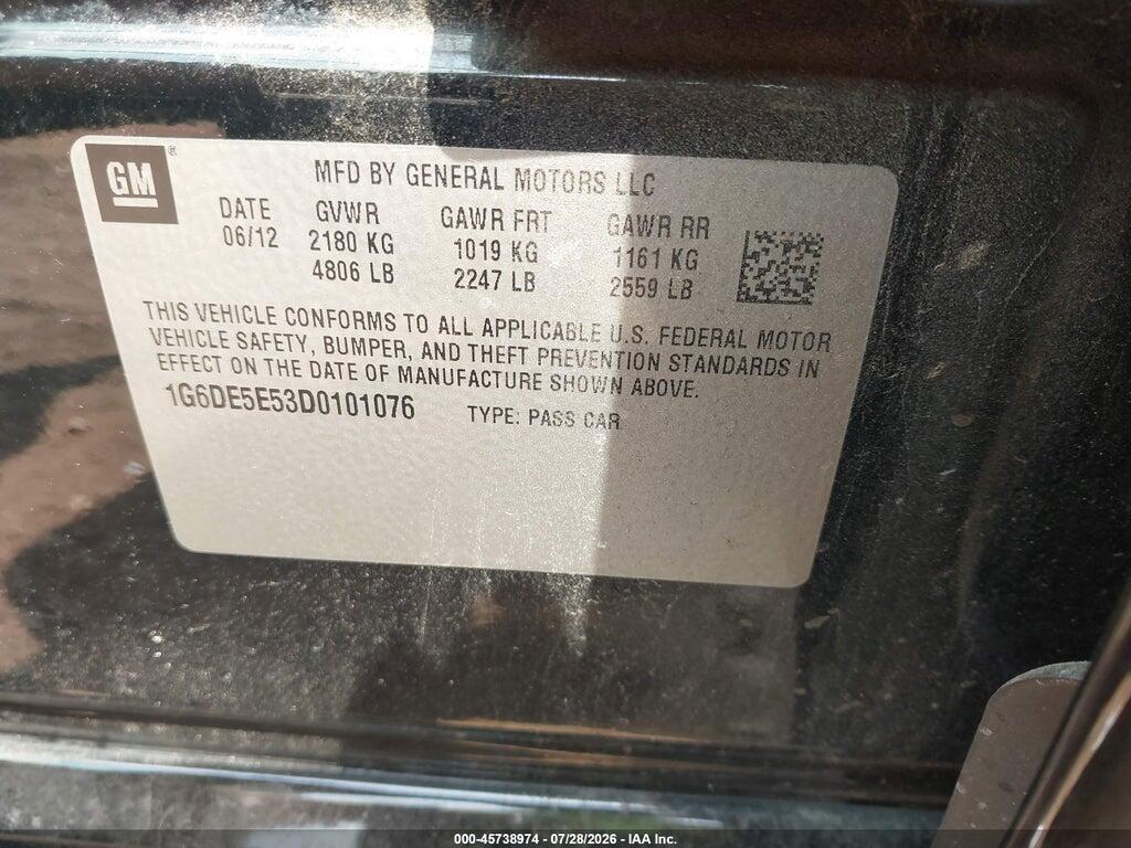 1G6DE5E53D0101076 2013 CADILLAC CTS photo no. 9