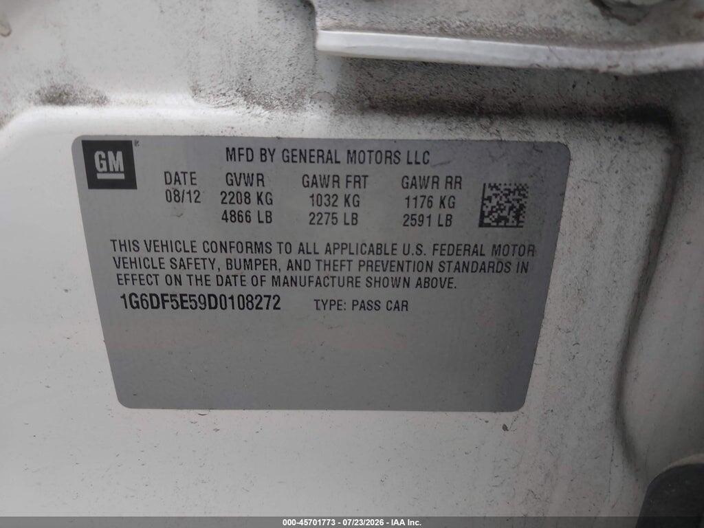 1G6DF5E59D0108272 2013 CADILLAC CTS photo no. 9
