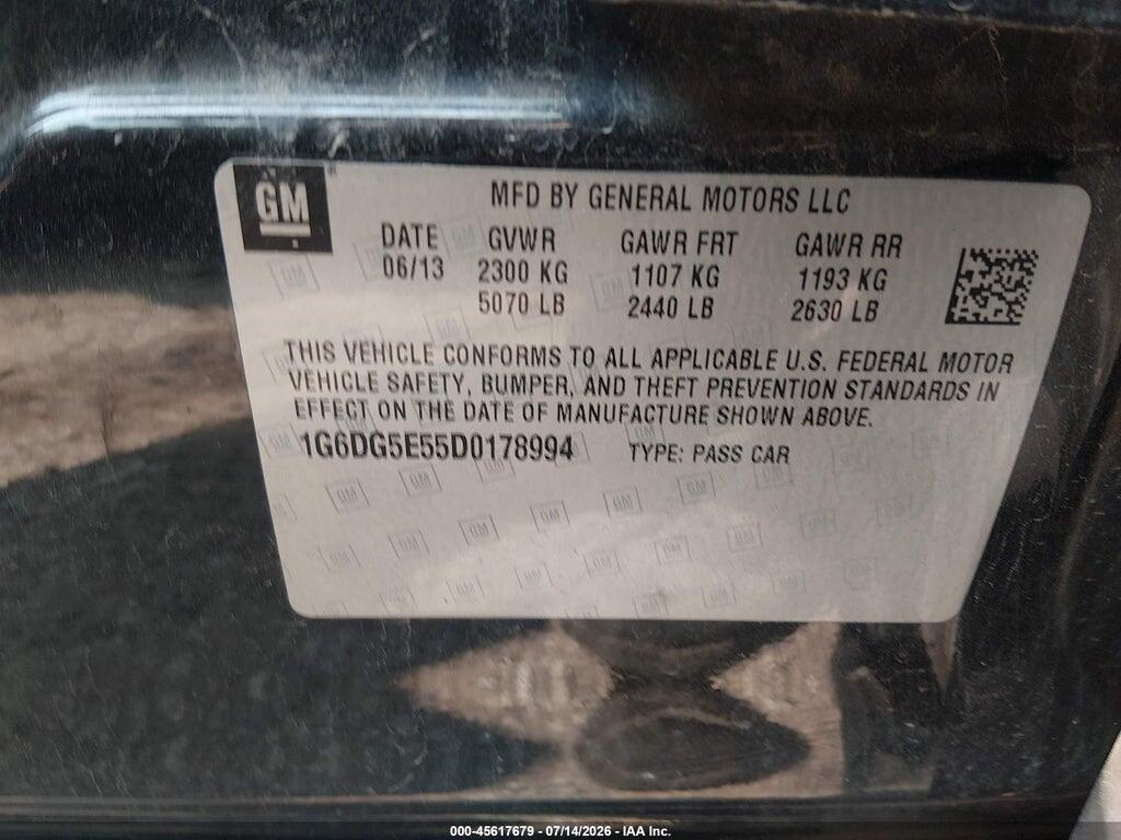 1G6DG5E55D0178994 2013 CADILLAC CTS photo no. 9