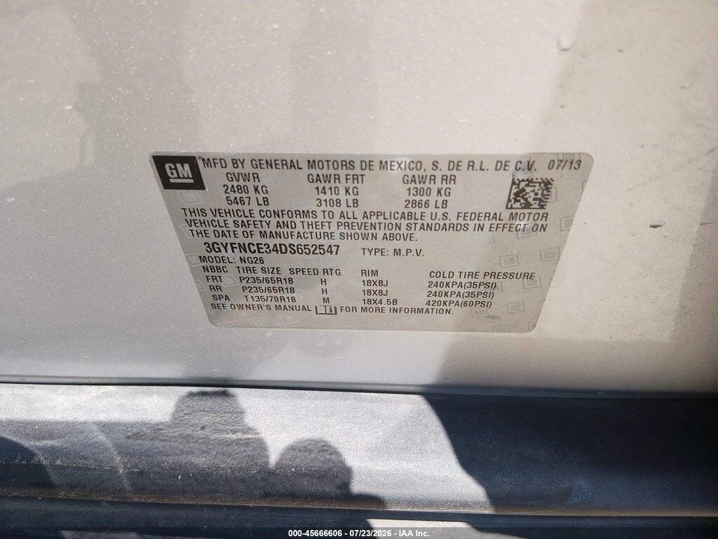 3GYFNCE34DS652547 2013 CADILLAC SRX photo no. 9