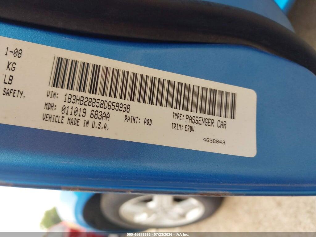 1B3HB28B58D659938 2008 DODGE CALIBER photo no. 9
