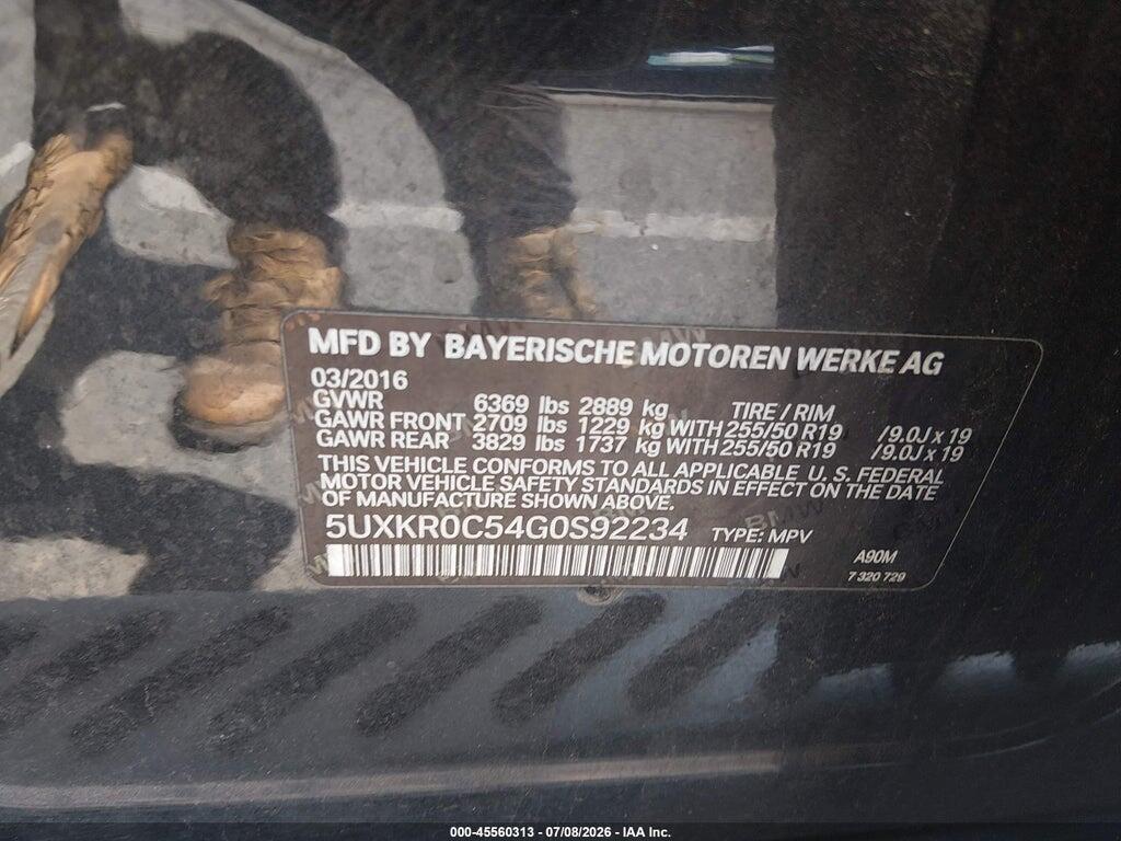 5UXKR0C54G0S92234 2016 BMW X5 photo no. 9