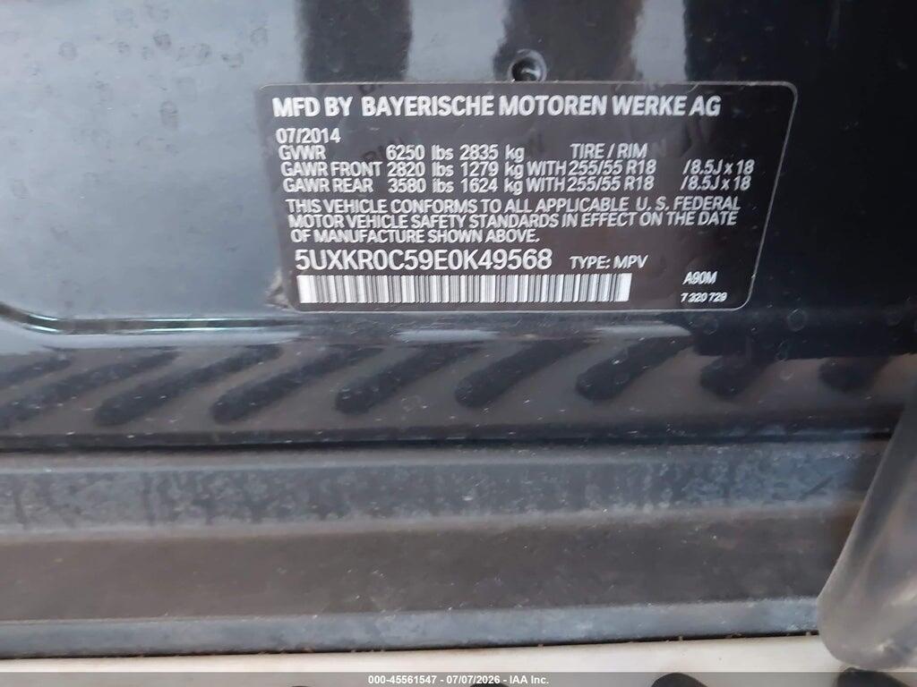 5UXKR0C59E0K49568 2014 BMW X5 photo no. 9