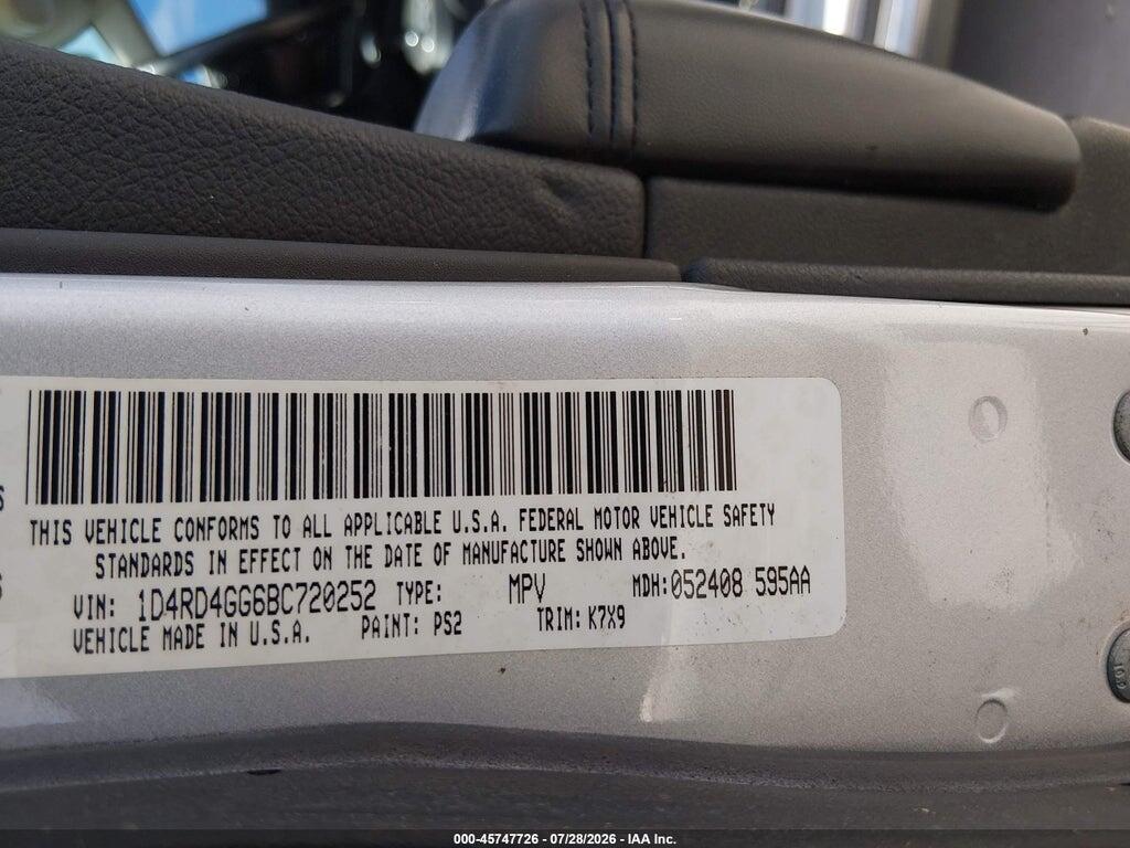1D4RD4GG6BC720252 2011 DODGE DURANGO photo no. 9