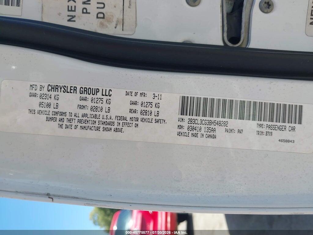 2B3CL3CG3BH548282 2011 DODGE CHARGER photo no. 9