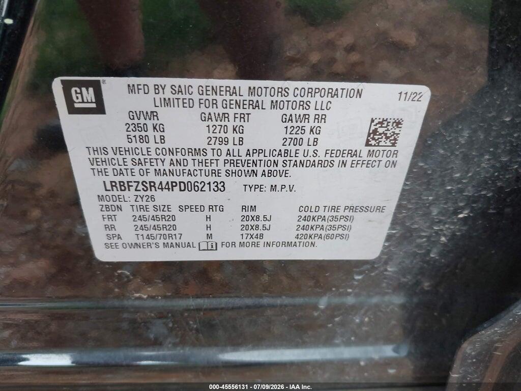 LRBFZSR44PD062133 2023 BUICK ENVISION photo no. 9