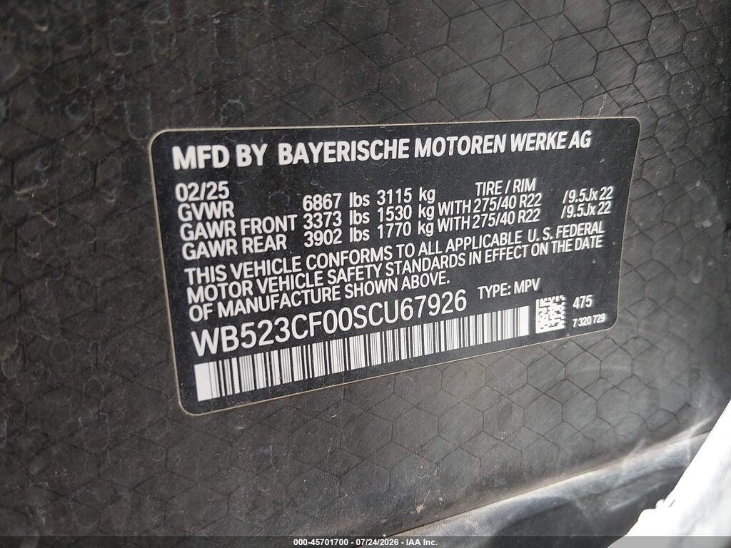WB523CF00SCU67926 2025 BMW IX photo no. 9