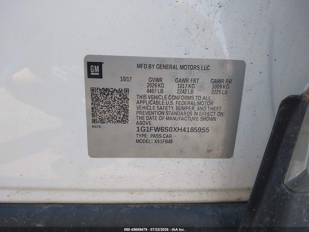 1G1FW6S0XH4185955 2017 CHEVROLET BOLT EV photo no. 9