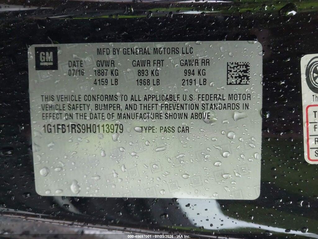 1G1FB1RS9H0113979 2017 CHEVROLET CAMARO photo no. 9