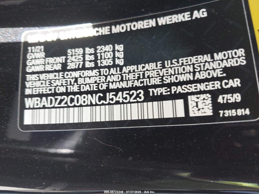 WBADZ2C08NCJ54523 2022 BMW 840 photo no. 9