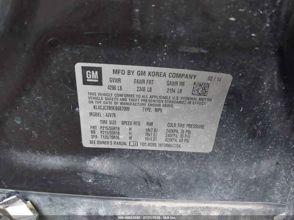 KL4CJCSB9EB687009 2014 BUICK ENCORE photo no. 9