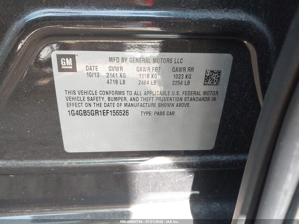 1G4GB5GR1EF156526 2014 BUICK LACROSSE photo no. 9