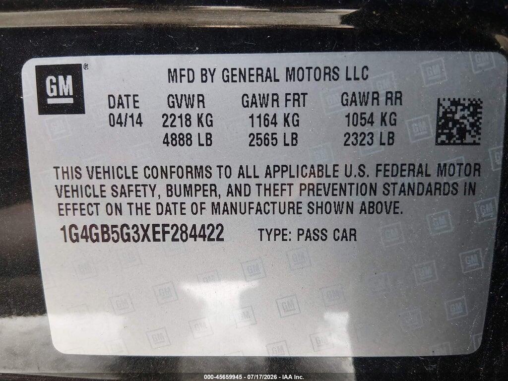 1G4GB5G3XEF284422 2014 BUICK LACROSSE photo no. 9