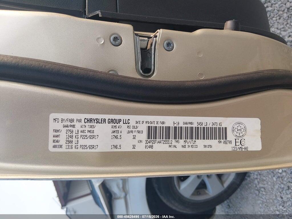 3D4PG5FV4AT255512 2010 DODGE JOURNEY photo no. 9