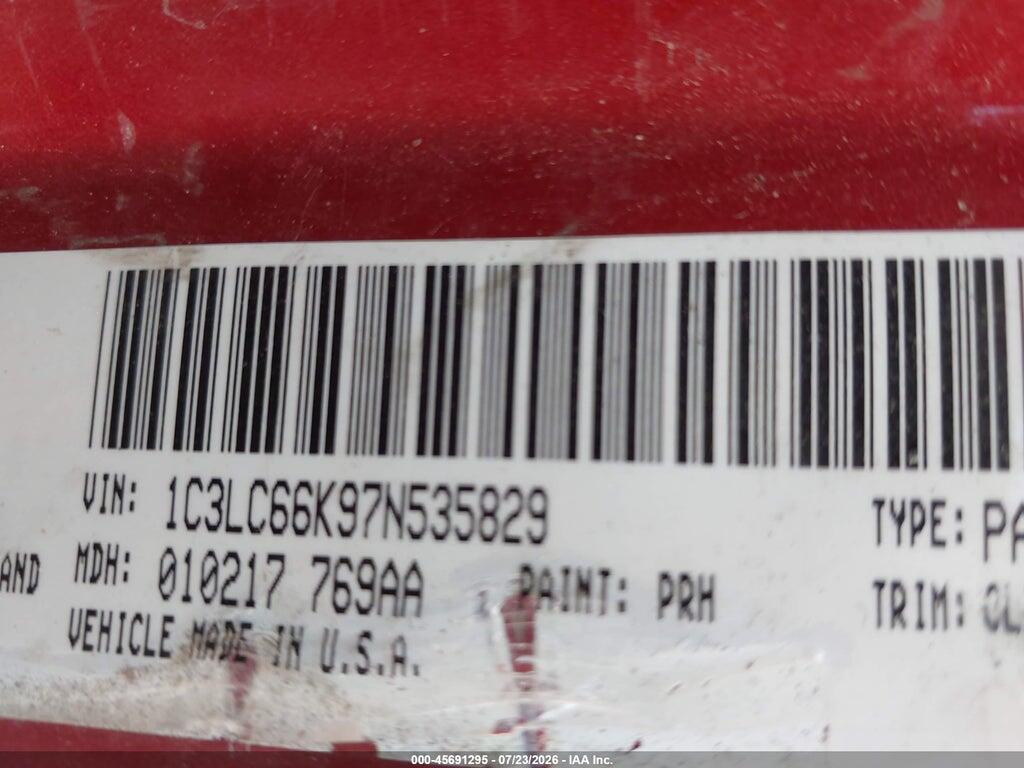 1C3LC66K97N535829 2007 CHRYSLER SEBRING photo no. 9