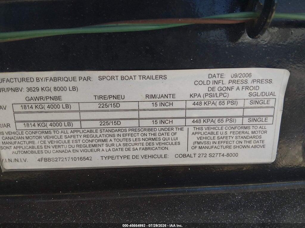 4FBBS272171016542 2007 COBALT OTHER photo no. 11