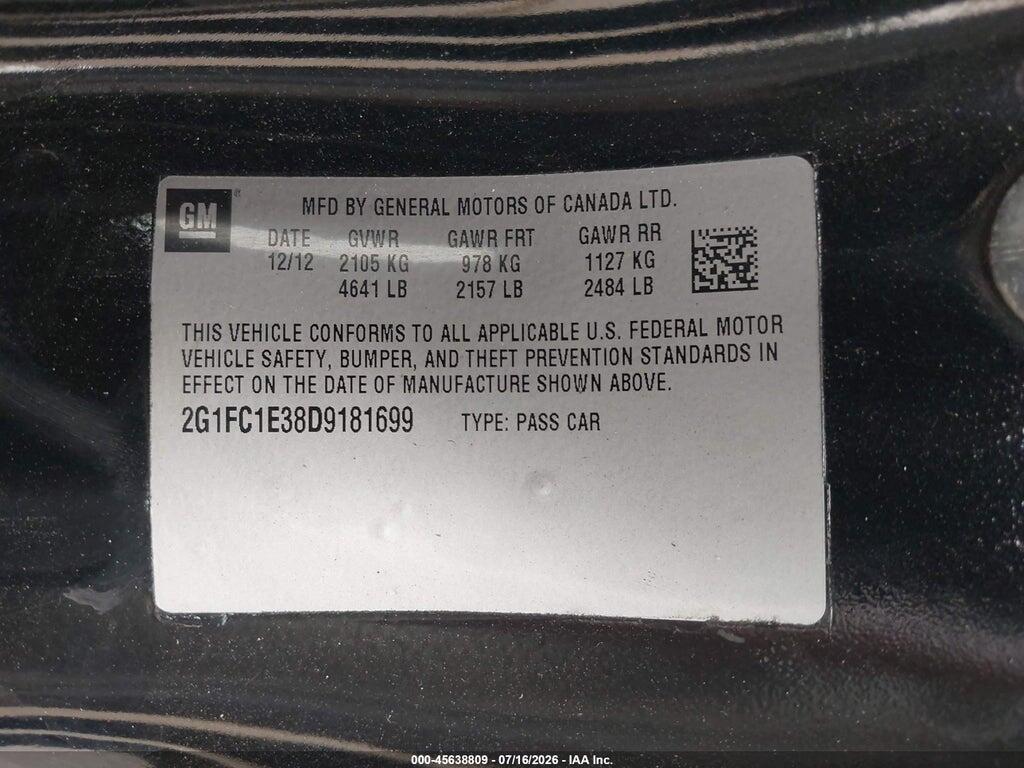 2G1FC1E38D9181699 2013 CHEVROLET CAMARO photo no. 9