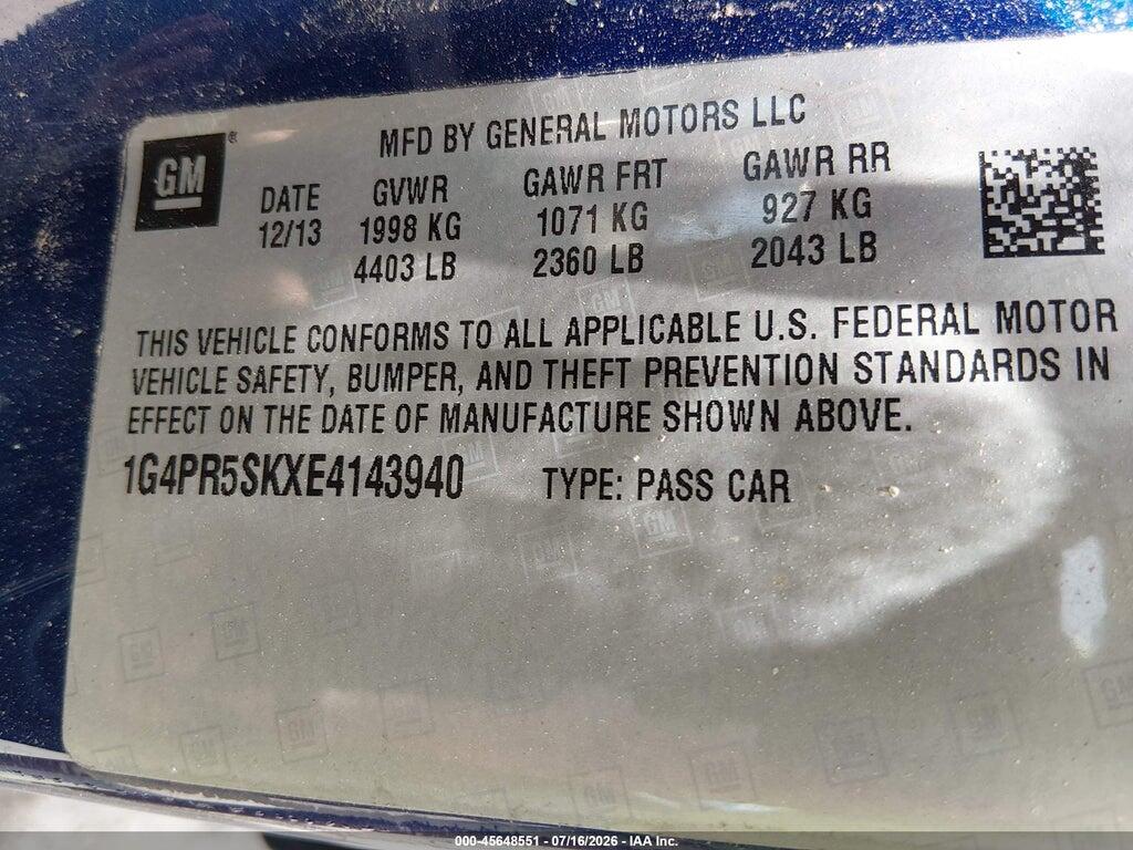 1G4PR5SKXE4143940 2014 BUICK VERANO photo no. 9