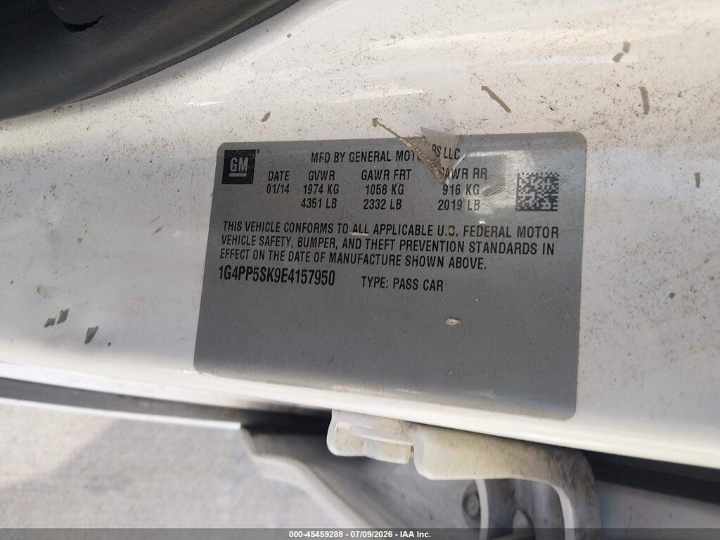 1G4PP5SK9E4157950 2014 BUICK VERANO photo no. 9