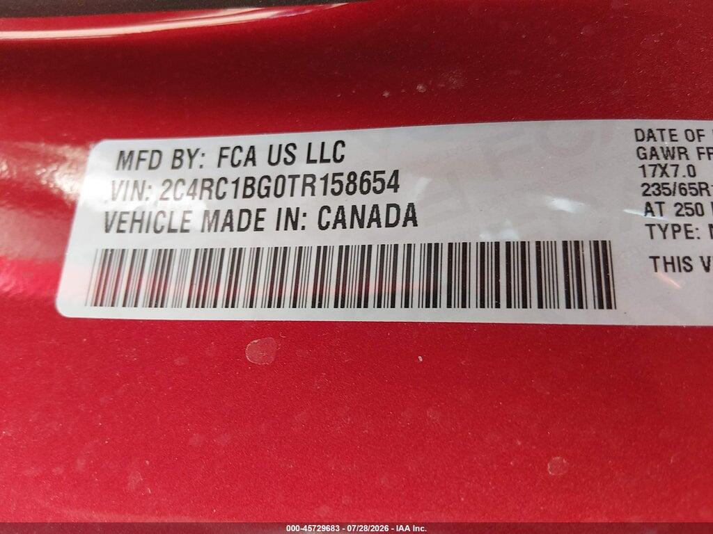 2C4RC1BG0TR158654 2026 CHRYSLER PACIFICA photo no. 9