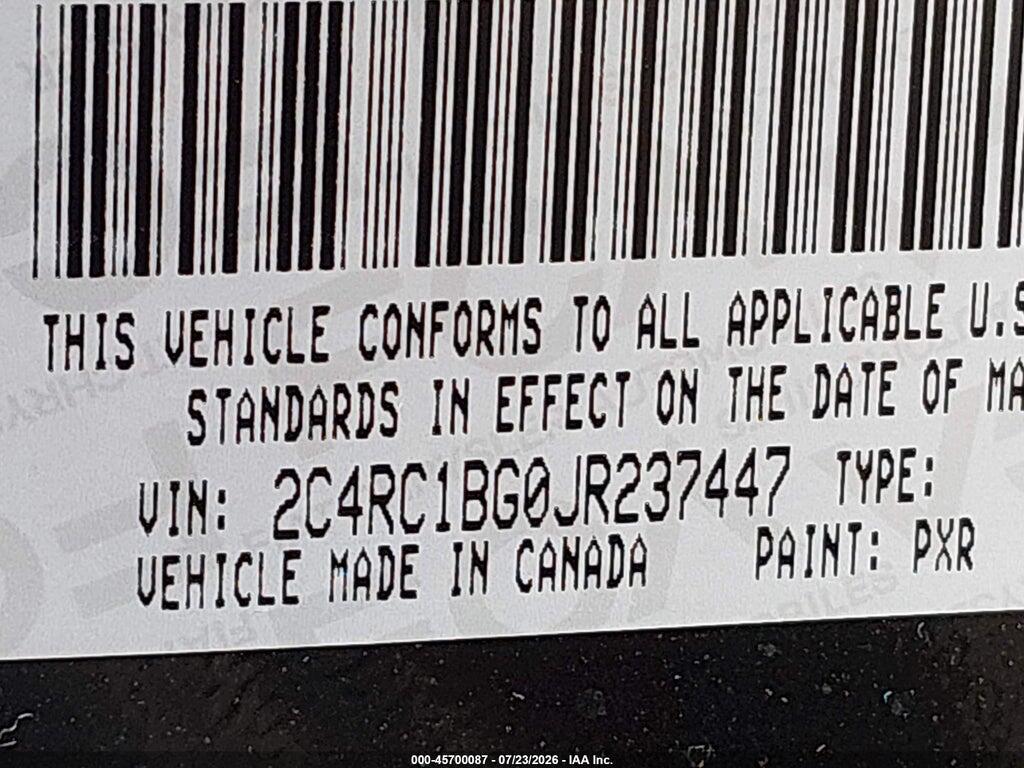 2C4RC1BG0JR237447 2018 CHRYSLER PACIFICA photo no. 9