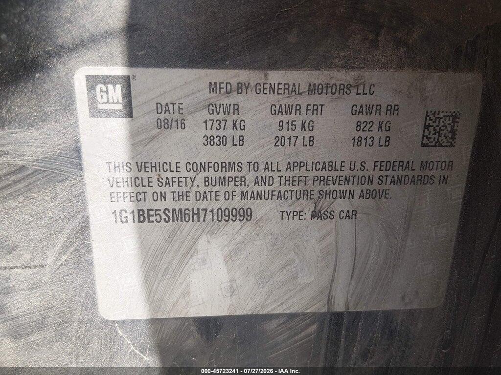 1G1BE5SM6H7109999 2017 CHEVROLET CRUZE photo no. 9