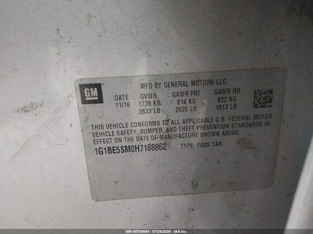 1G1BE5SM0H7188862 2017 CHEVROLET CRUZE photo no. 9