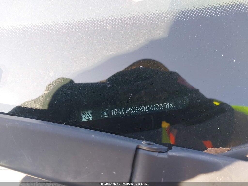 1G4PR5SK0G4103918 2016 BUICK VERANO photo no. 9