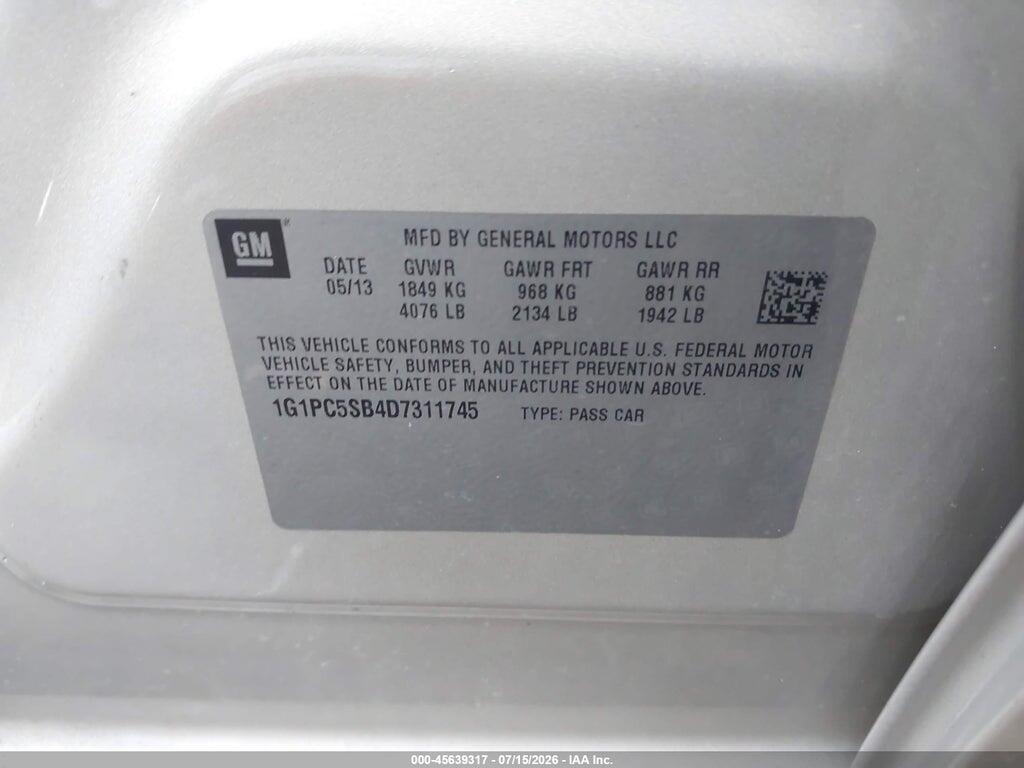 1G1PC5SB4D7311745 2013 CHEVROLET CRUZE photo no. 9