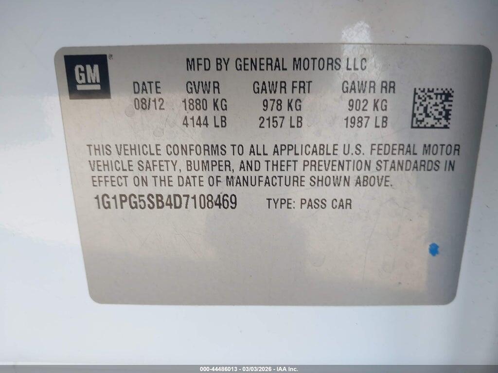 1G1PG5SB4D7108469 2013 CHEVROLET CRUZE photo no. 9