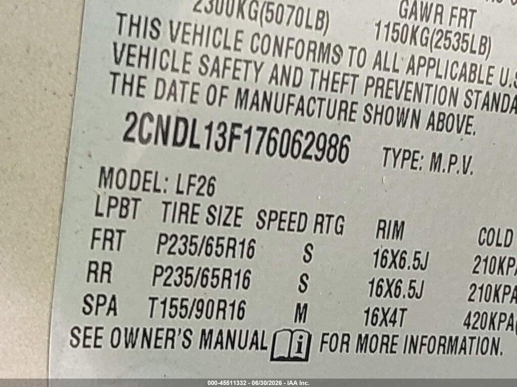 2CNDL13F176062986 2007 CHEVROLET EQUINOX photo no. 9