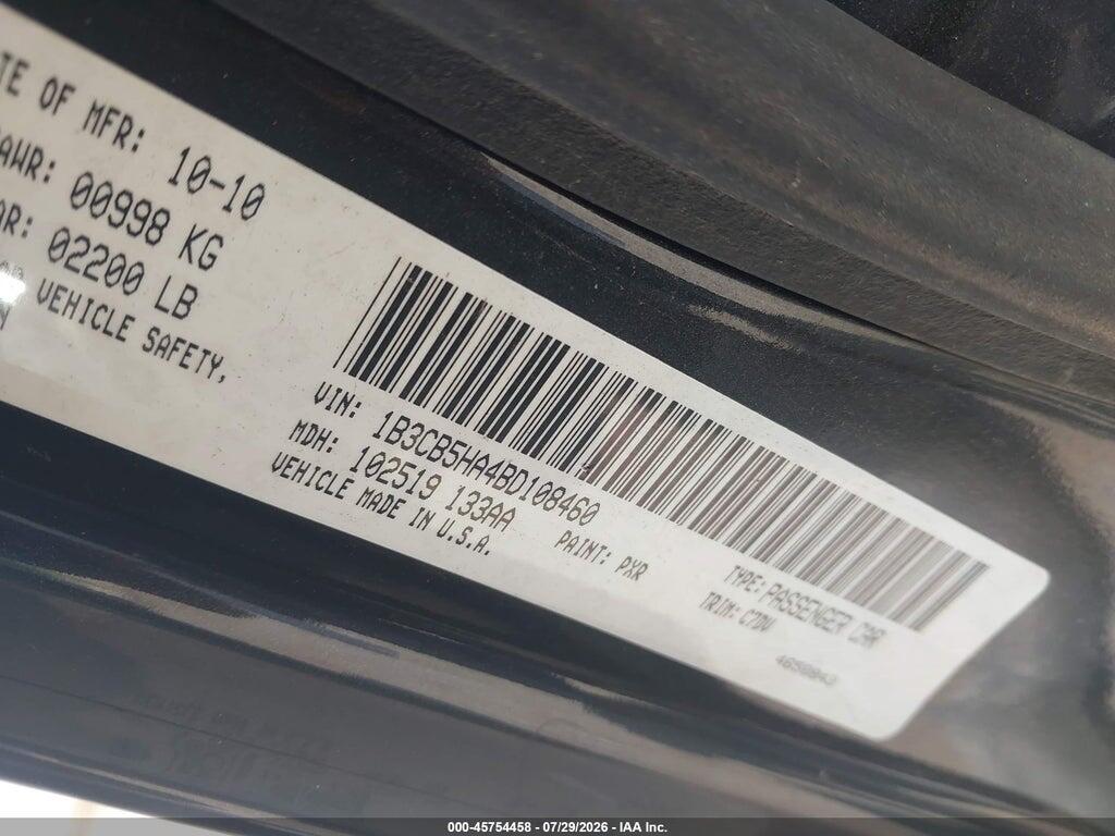 1B3CB5HA4BD108460 2011 DODGE CALIBER photo no. 9