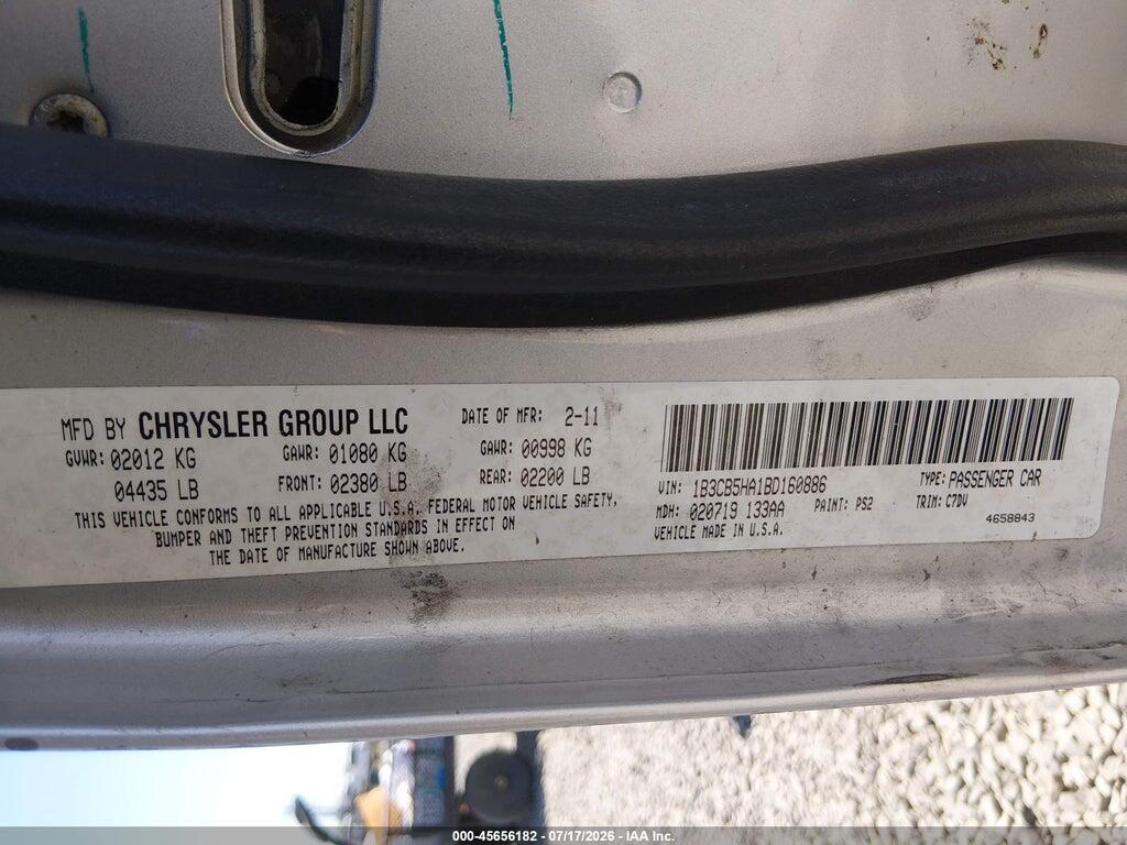 1B3CB5HA1BD160886 2011 DODGE CALIBER photo no. 9