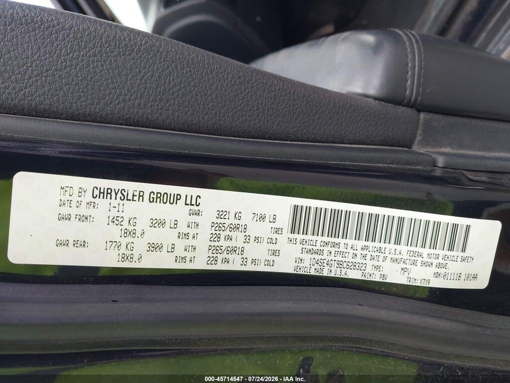 1D4SE4GT9BC628323 2011 DODGE DURANGO photo no. 9