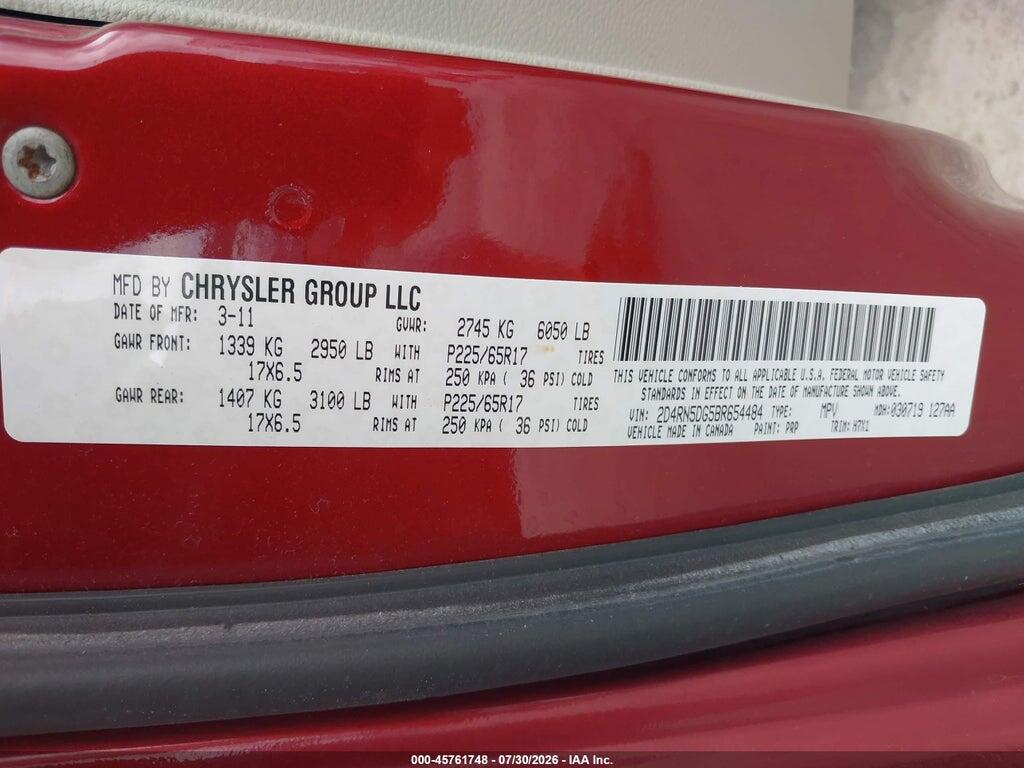 2D4RN5DG5BR654484 2011 DODGE GRAND CARAVAN photo no. 9
