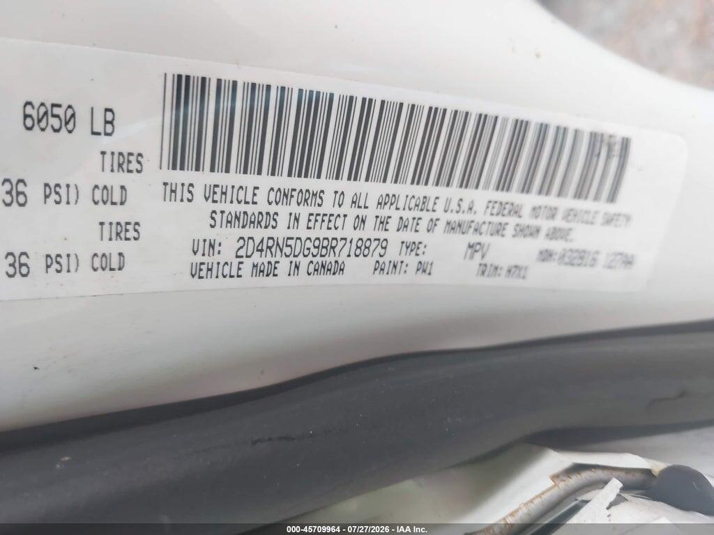 2D4RN5DG9BR718879 2011 DODGE GRAND CARAVAN photo no. 9